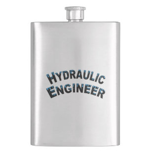 Petaca Ingeniero Hidráulico Gotitas de Agua