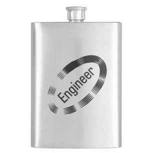 Petaca Ingeniero Oval negro