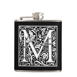 Petaca Inicial decorativa "M" de la letra