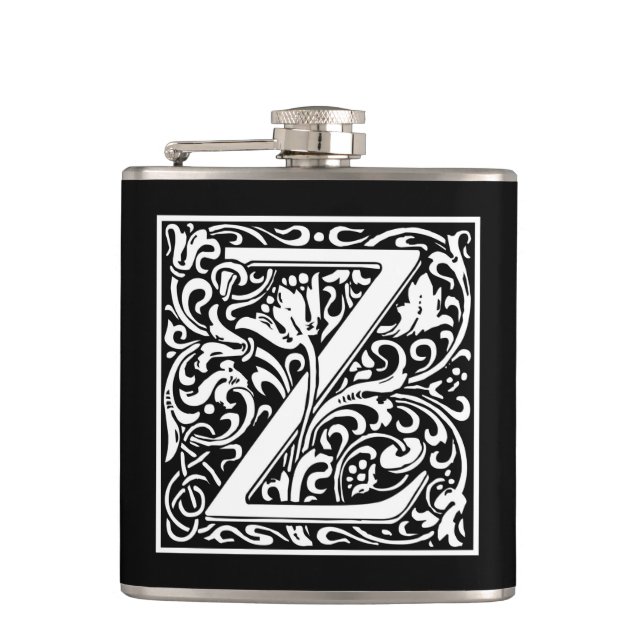 Petaca Inicial decorativa "Z" de la letra (Anverso)
