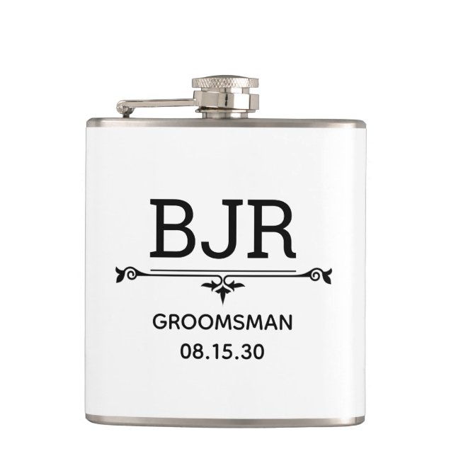 Petaca Iniciales de Groomsman (Anverso)