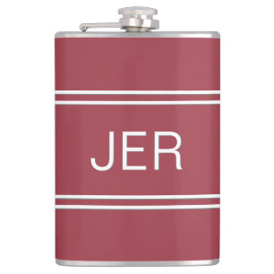 Petaca Iniciales Monogramáticas Clásicas Bebe Rojo Para É