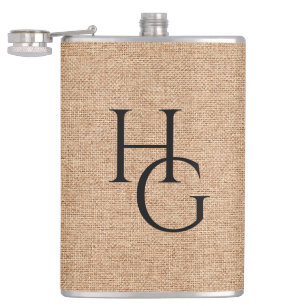 Petaca Iniciales Personalizados de línea falsa