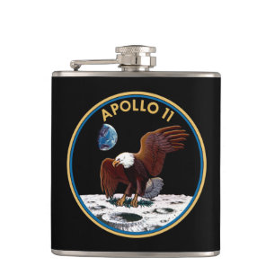 Petaca Insignia de la misión lunar Apolo 11 de la NASA