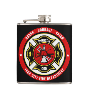Petaca Insignia del Departamento de Bomberos de Rescate d