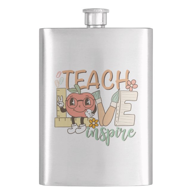 Petaca Inspira amor de enseñanza - Suministros escolares (Anverso)