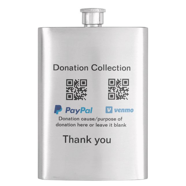 Petaca Instrucciones para la recolección de donaciones: a (Anverso)