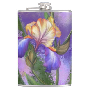 Petaca Iris Flower Flask