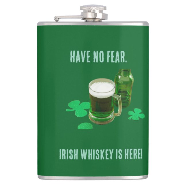 Petaca Irish Whiskey Is Here Vinyl Wrapped Flask (Anverso)