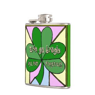 PETACA IRLANDA PARA SIEMPRE/ERIN IR BRAGH CON BANDERA DE