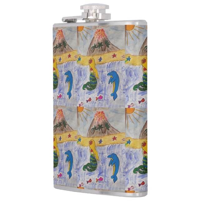 Petaca Isla de la Sirena Vinyl Wraped Flask (Izquierda)