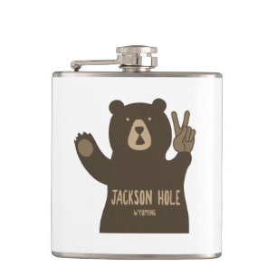 Petaca Jackson Hole Wyoming Peace Bear