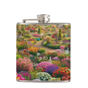 Petaca Jardín de flores paraíso Arte Frasco hipódromo