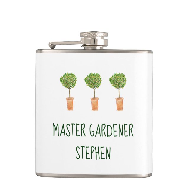 Petaca Jardinero maestro personalizado | Jardinería (Anverso)