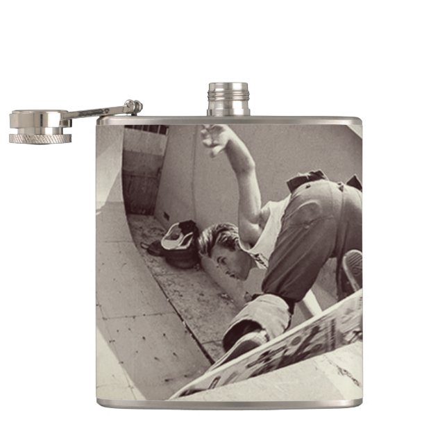 Petaca Jay Adams - Flask con barra diagonal inversa (Abierto)