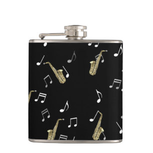 Petaca Jazzy Saxophone & Musical Notes
