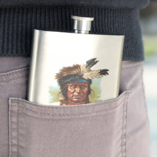 Petaca Jefe de Siux del Blackfoot: Trueno rojo