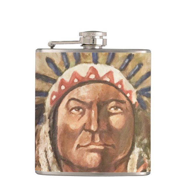 Petaca Jefe indio de Sitting Bull (Anverso)