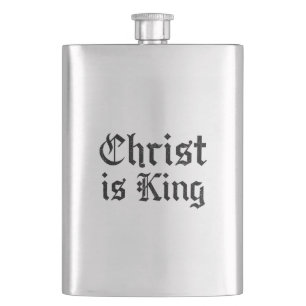 Petaca Jesucristo es Rey Arte Grunge Gothic Blackletter