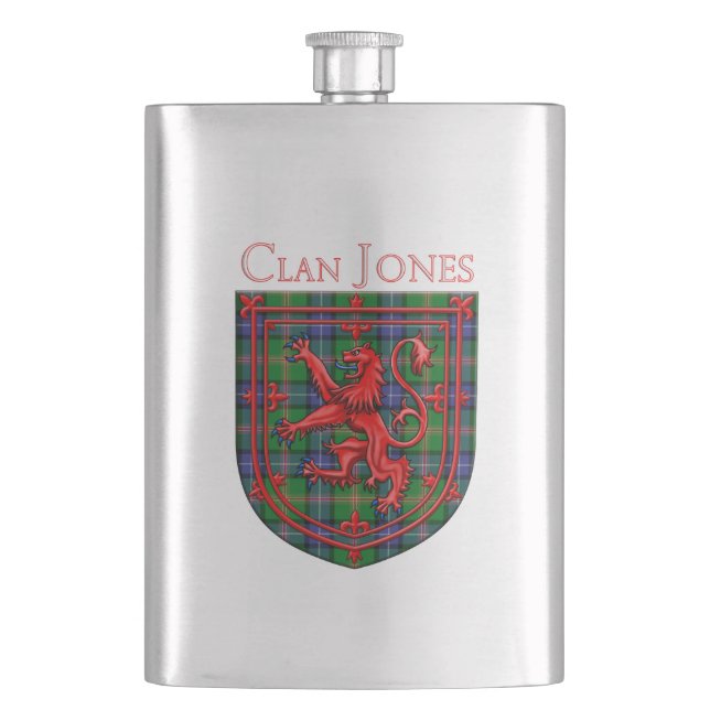 Petaca Jones Tartan Scottish Plaid Lion Rampant (Anverso)
