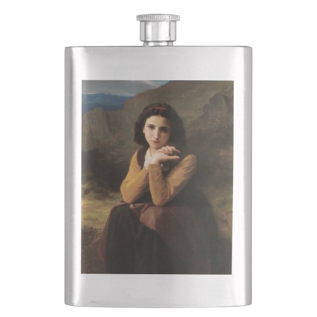 Petaca Joven muchacha de Bouguereau (Anverso)