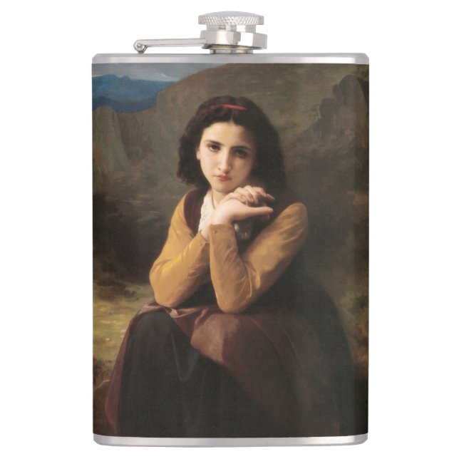 Petaca Joven muchacha de Bouguereau (Anverso)