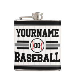 Petaca Jugador de béisbol retro personalizado NAME Equipo