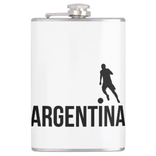 Petaca Jugador de fútbol de bandera argentina usa el punt