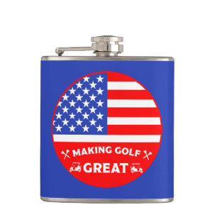 Petaca Jugador de Golf Americano Divertido