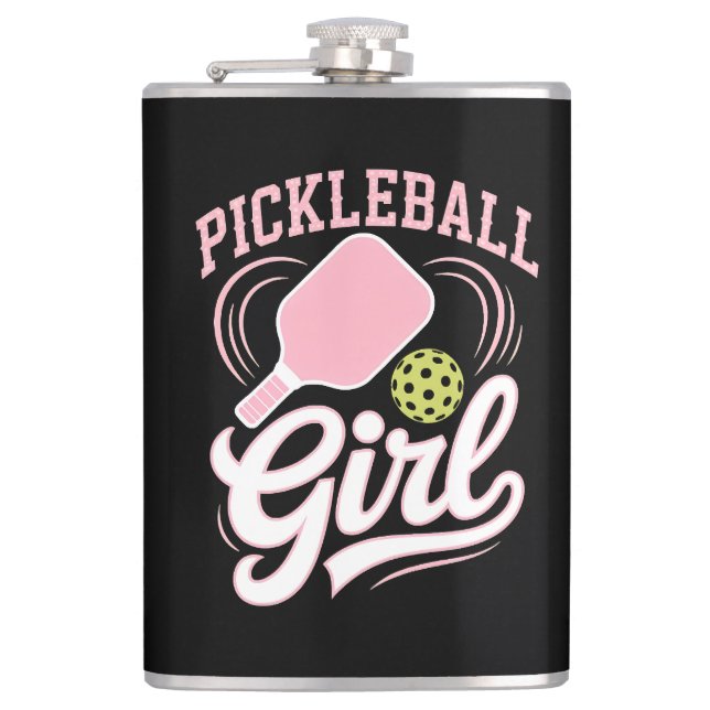 Petaca Jugadora de Pickleball Chica (Anverso)