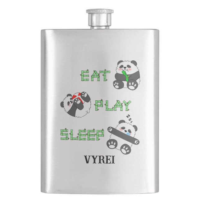 Petaca Jugar Sleep Cute Baby Panda Vida Cómoda (Anverso)