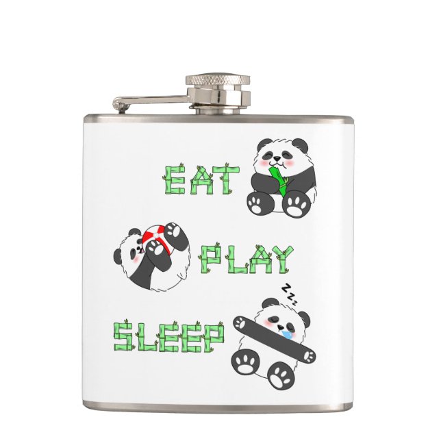 Petaca Jugar Sleep Cute Baby Panda Vida Cómoda (Anverso)