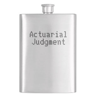 Petaca Juicio actuarial en un frasco