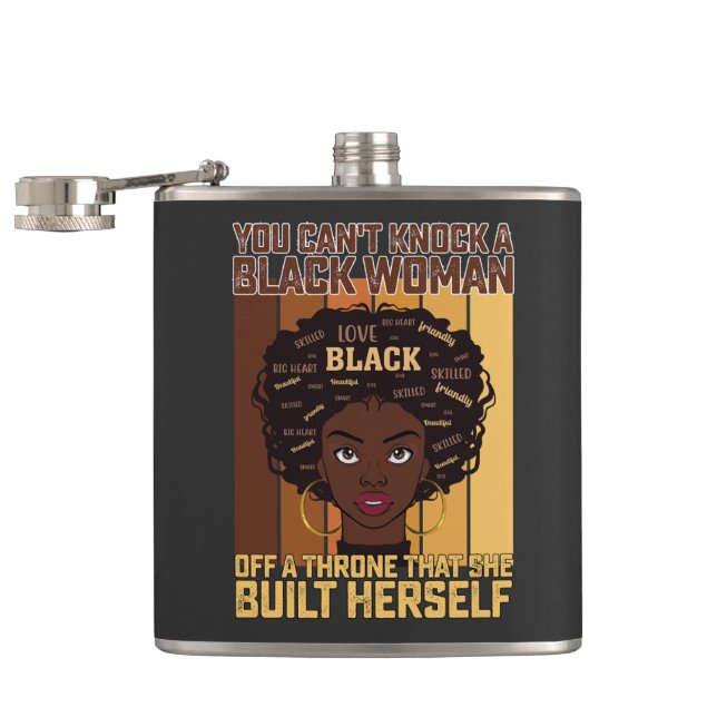 Petaca Juneteenth Melanina No Puede Derribar a una Mujer  (Abierto)