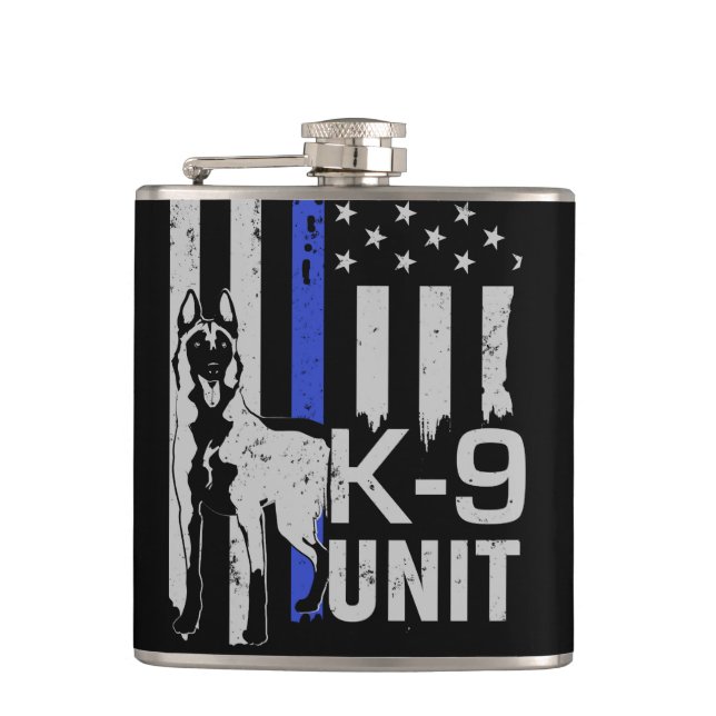 Petaca K9 unidad - belga Malinois (Anverso)