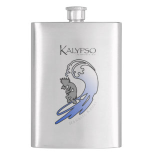 Petaca Kalypso Kane que practica surf en azul