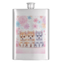 Kawaii Husky Cachorros: Café Pastel Pals