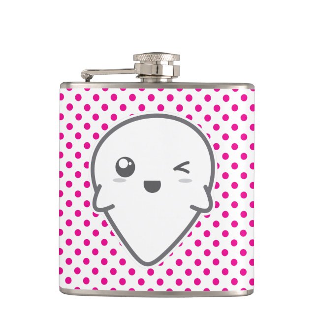 Petaca Kawaii Winking Ghost Flask (Anverso)