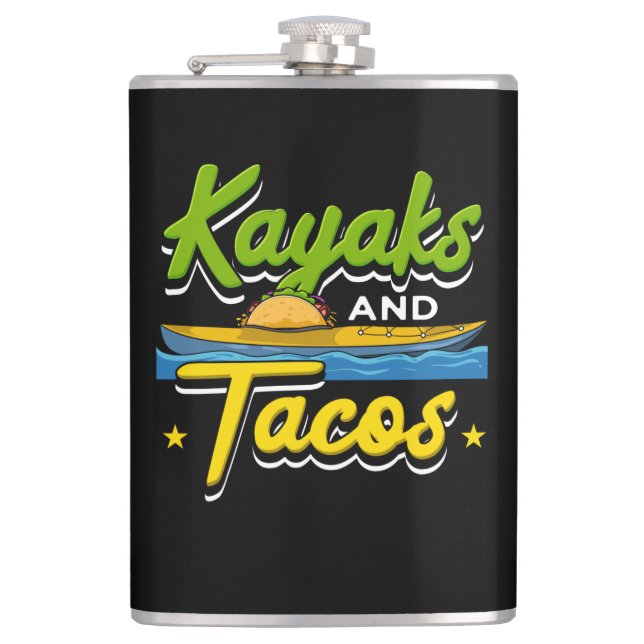 Petaca Kayak - Kayaks y Tacos Funny Kayak (Anverso)