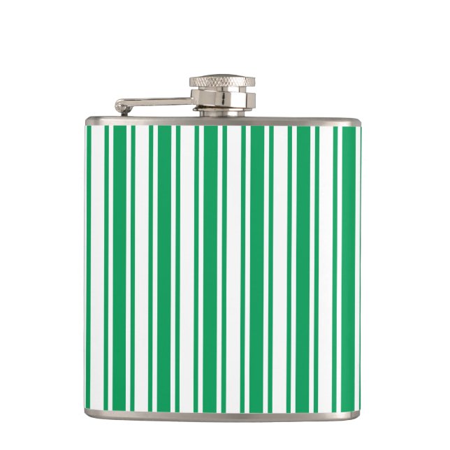 Petaca Kelly rayas de caramelo verde y blanco (Anverso)