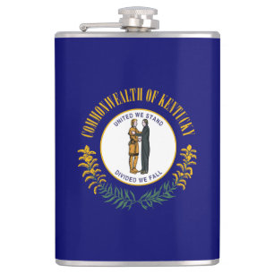 Petaca Kentucky: Bandera estatal de la Commonwealth de Bl