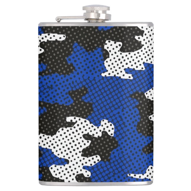 Petaca Kentucky Blue White Classic Camo Pattern (Anverso)