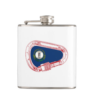 Petaca Kentucky Flag Climbing Carabiner
