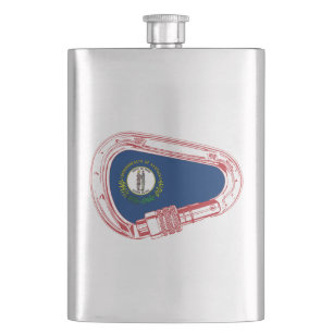 Petaca Kentucky Flag Climbing Carabiner