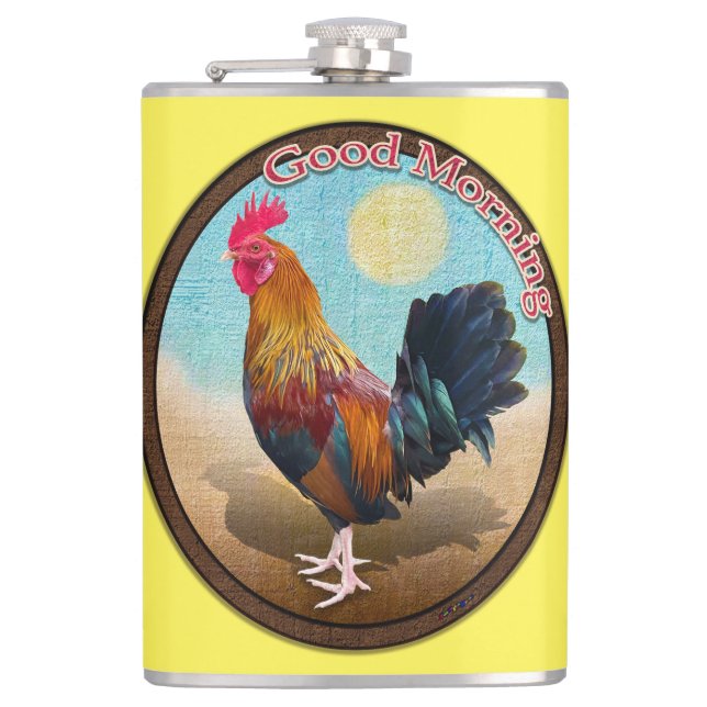 Petaca Key West - Oval de cosecha de gitanos Buenos días (Anverso)