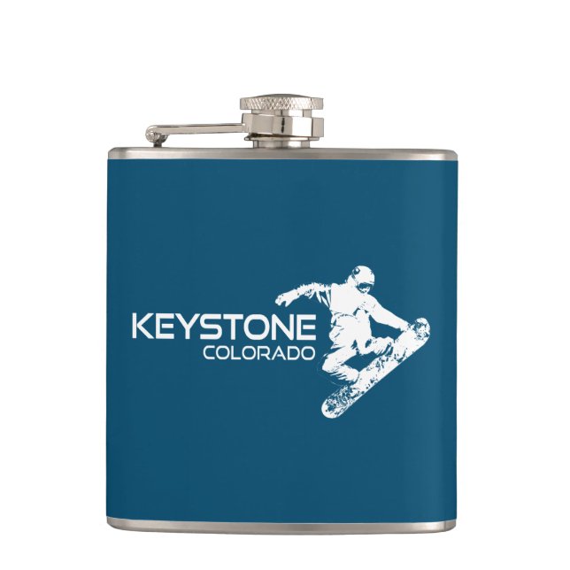 Petaca Keystone Colorado Snowboarder (Anverso)