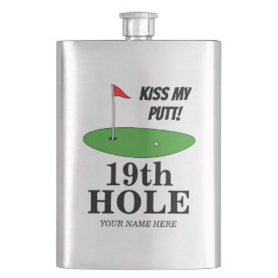 Petaca Kiss My Putt 19th Hole divertido regalo de golf pe