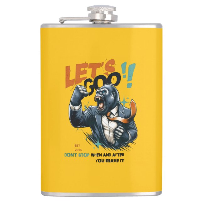 PETACA KITCHEN LET'S GOO LESSONS LEARN VINYL WRAP FLASK  (Anverso)