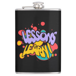 PETACA KITCHEN PAINT SPLASH LESSONS VINYL WRAPPED FLASK 