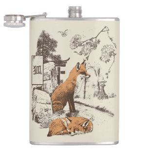 Petaca Kitsune - Diseño Tradicional de Ropa Callejera Jap